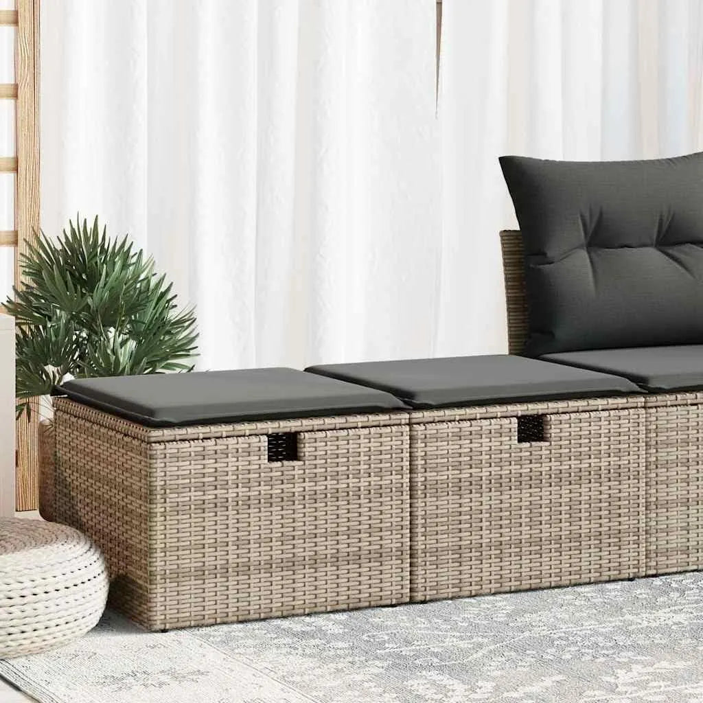 Salon de jardin et ensemble lounge — avec coussins, 2 pièces, 14KG, gris