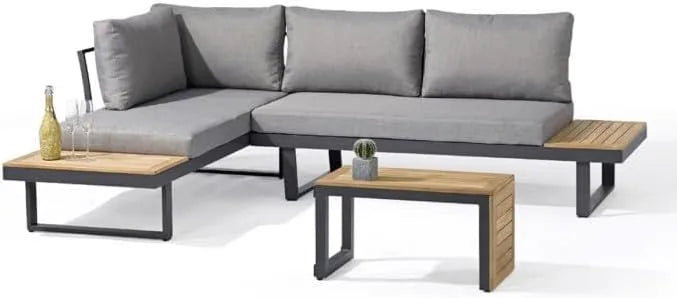Salon de jardin et ensemble lounge – 4 Places, 175cm, anthracite
