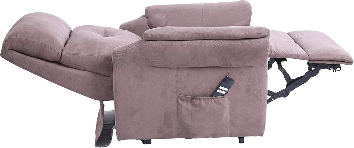 Identités Fauteuil et chaise rembourrée Releveur Diamant Maxi 2 Moteurs en Microfibre Taupe — beige