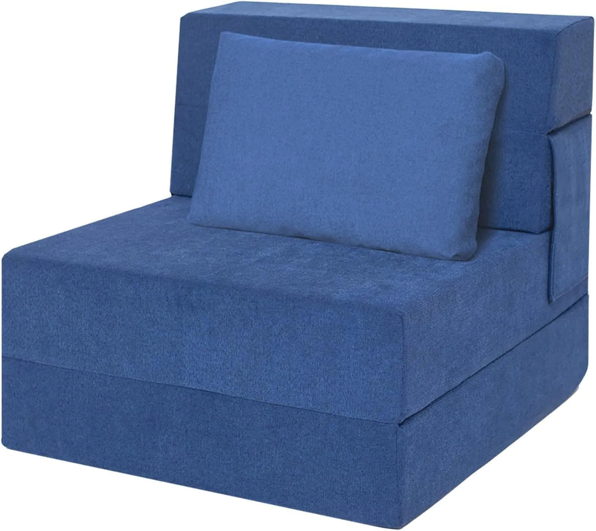 Fauteuil et chaise rembourrée Convertible 1 Place Fauteuil lit Pliant chauffeuse 3-en-1 avec — avec dossier, avec coussins, avec chauffage