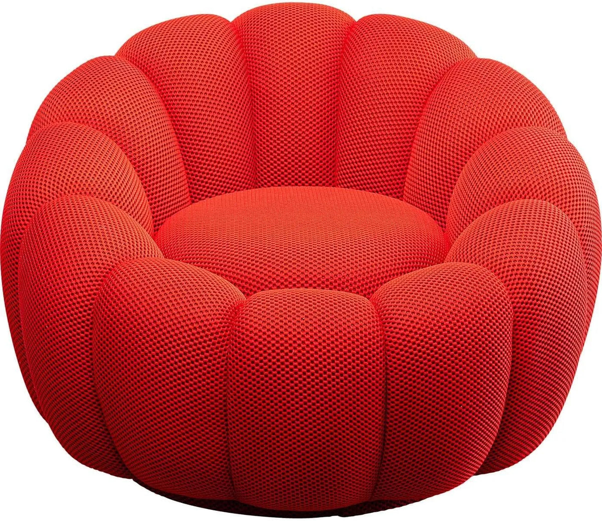 Kare Design Fauteuil et chaise rembourrée pivotant Peppo Bloom Rouge