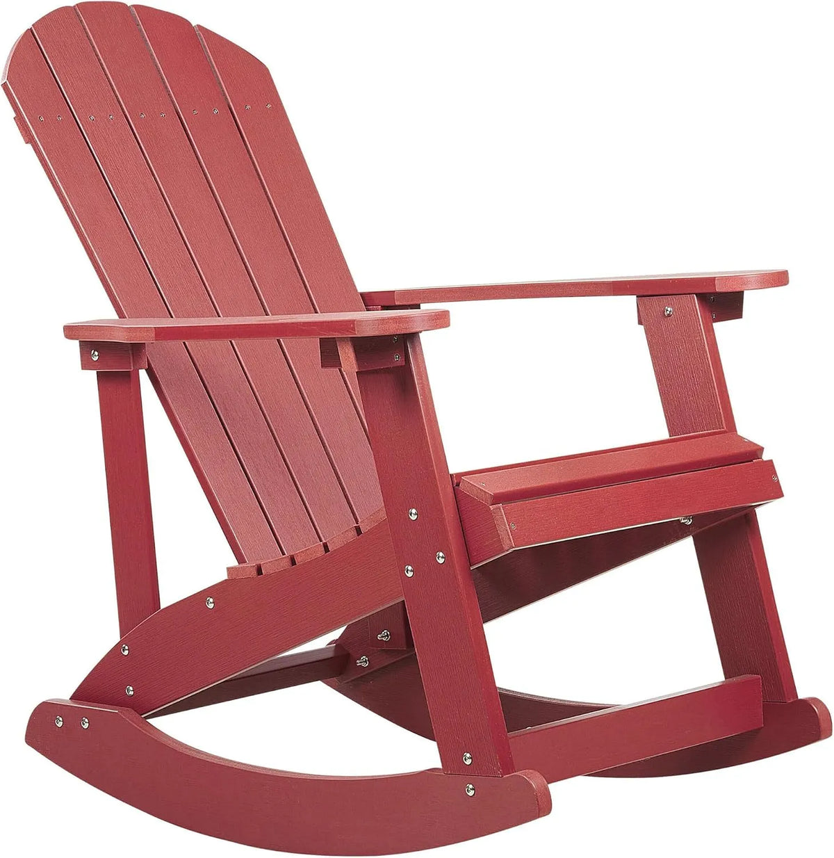 Fauteuil à bascule — en bois, rouge
