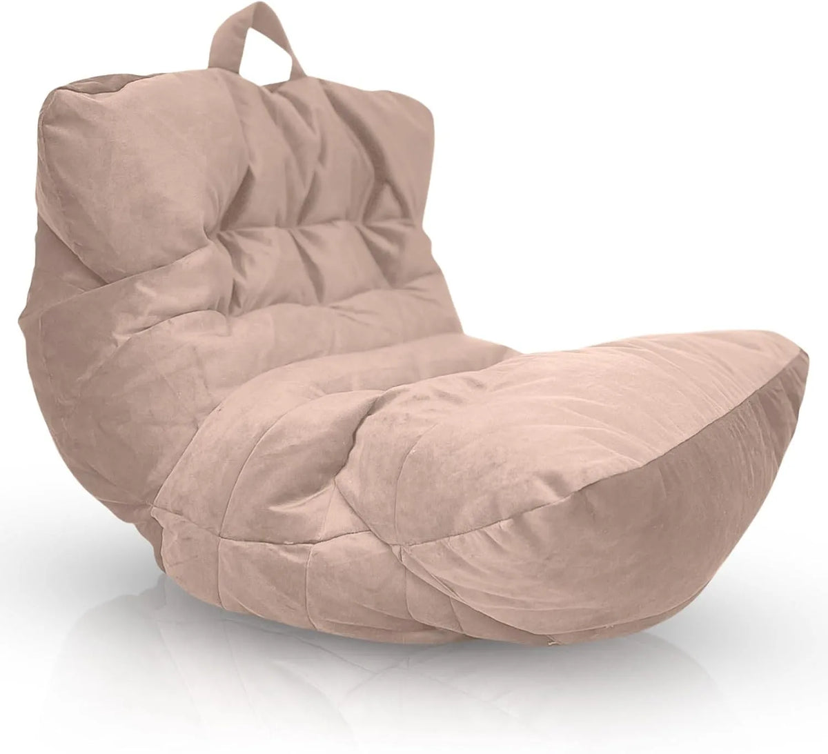 Aiire Fauteuil et chaise rembourrée Pouf Salon Moderne — avec coussins, beige, revêtement en velours