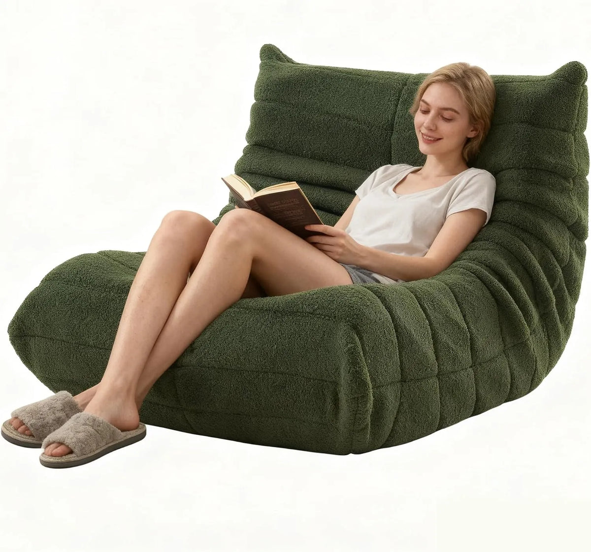 Canapé: rembourrage en mousse, avec dossier, 99 × 33 × 33cm, vert