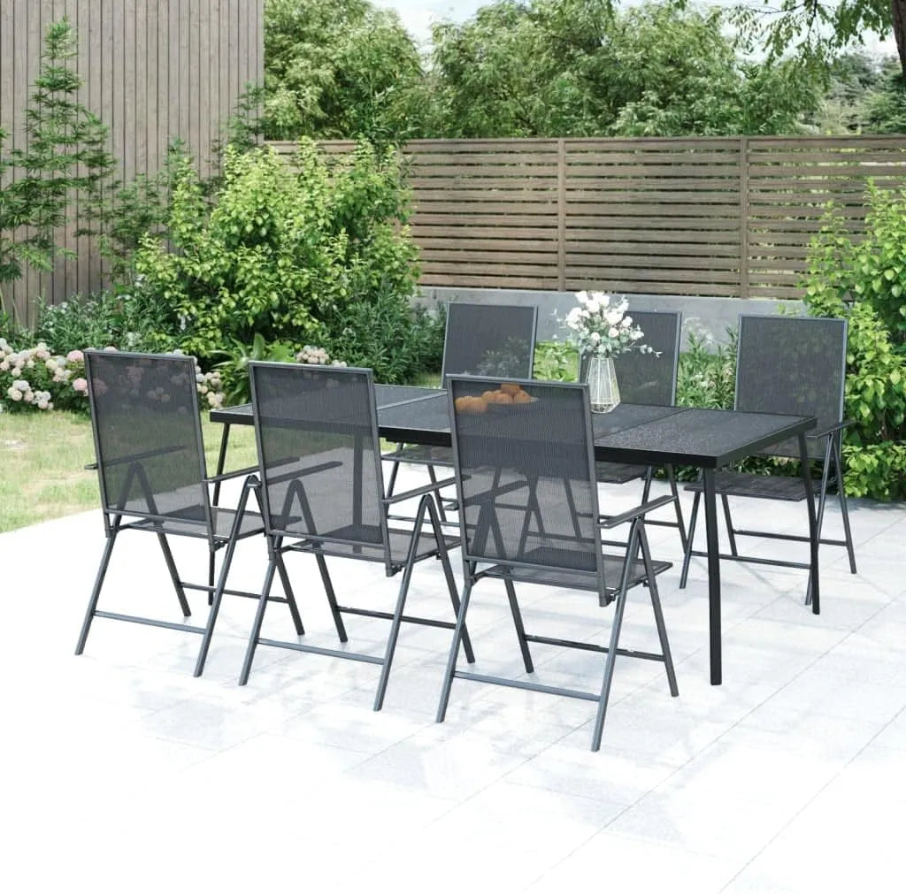 Générique Table de jardin et table de terrasse Anthracite 200x100x72 cm Treillis d'acier – en acier, 200 × 100 × 72 cm, 30.55KG
