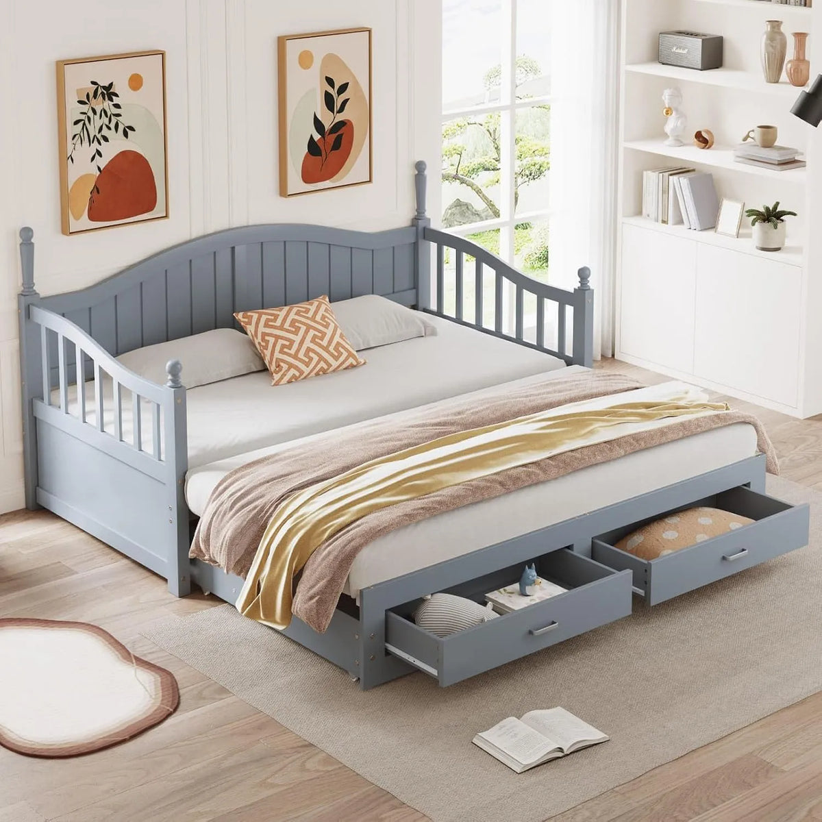Canapé convertible et canapé-lit: avec rangement, avec tiroirs, convertible, avec accoudoirs, 2 Places, 2 Tiroirs, 180 × 190cm, revêtement en tissu