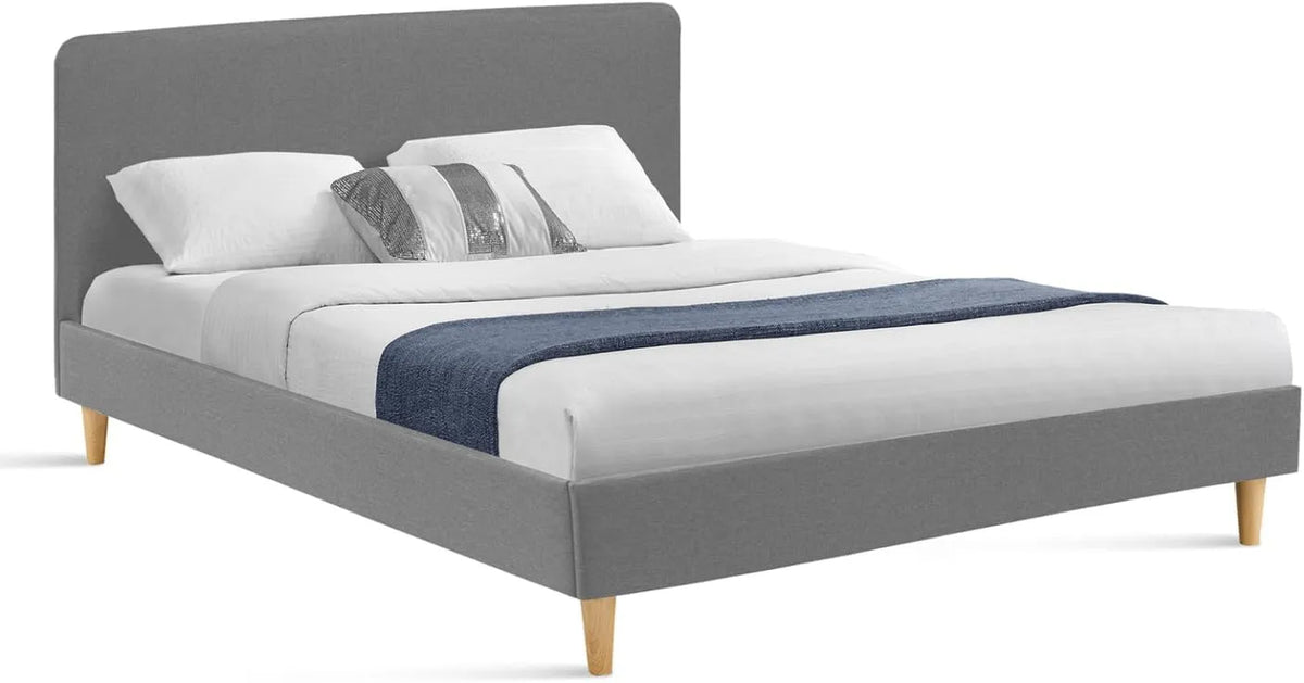 IDMarket – revêtement en tissu, 140 × 190 cm, gris