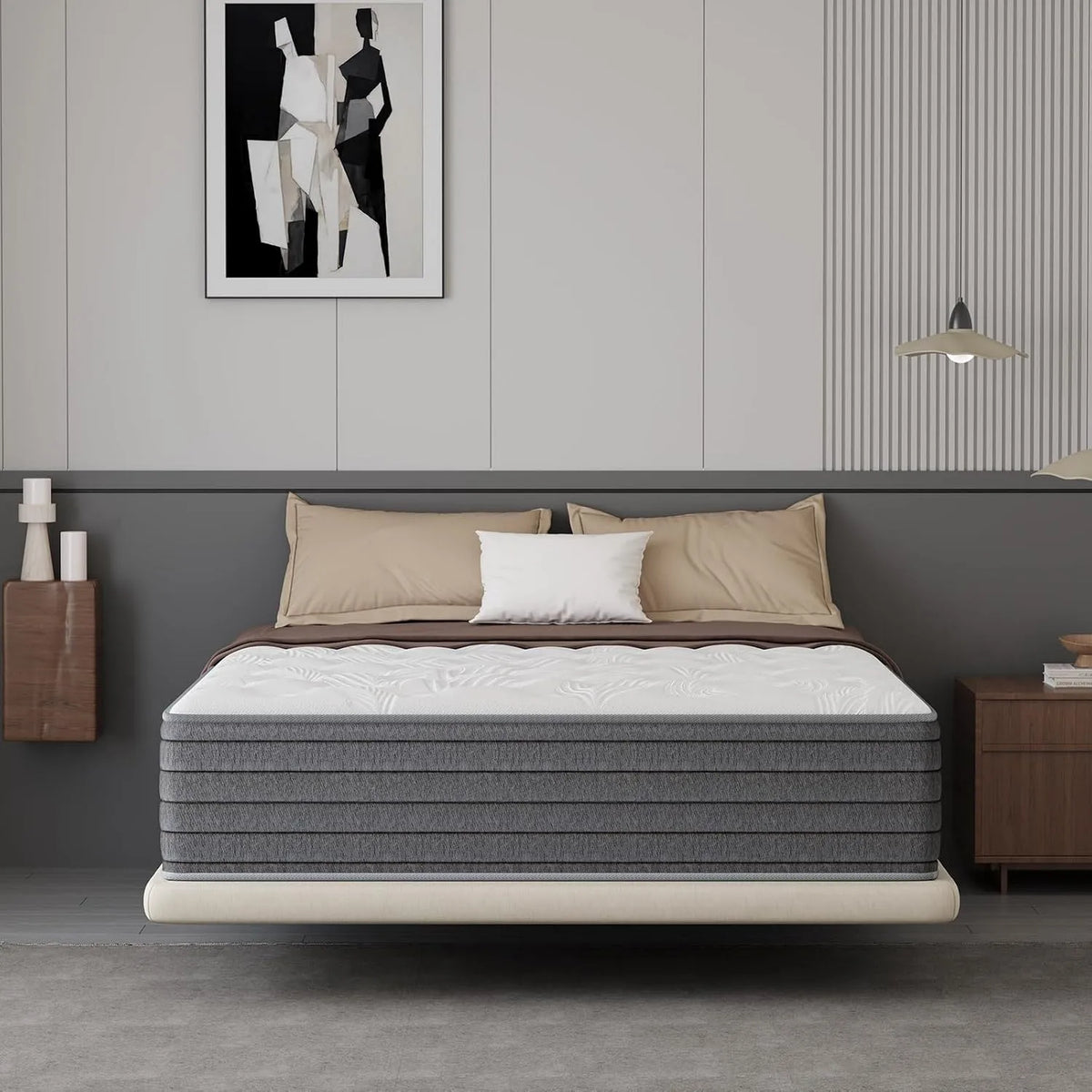 Matelas: rembourrage en mousse, 140 × 190 × 22 cm