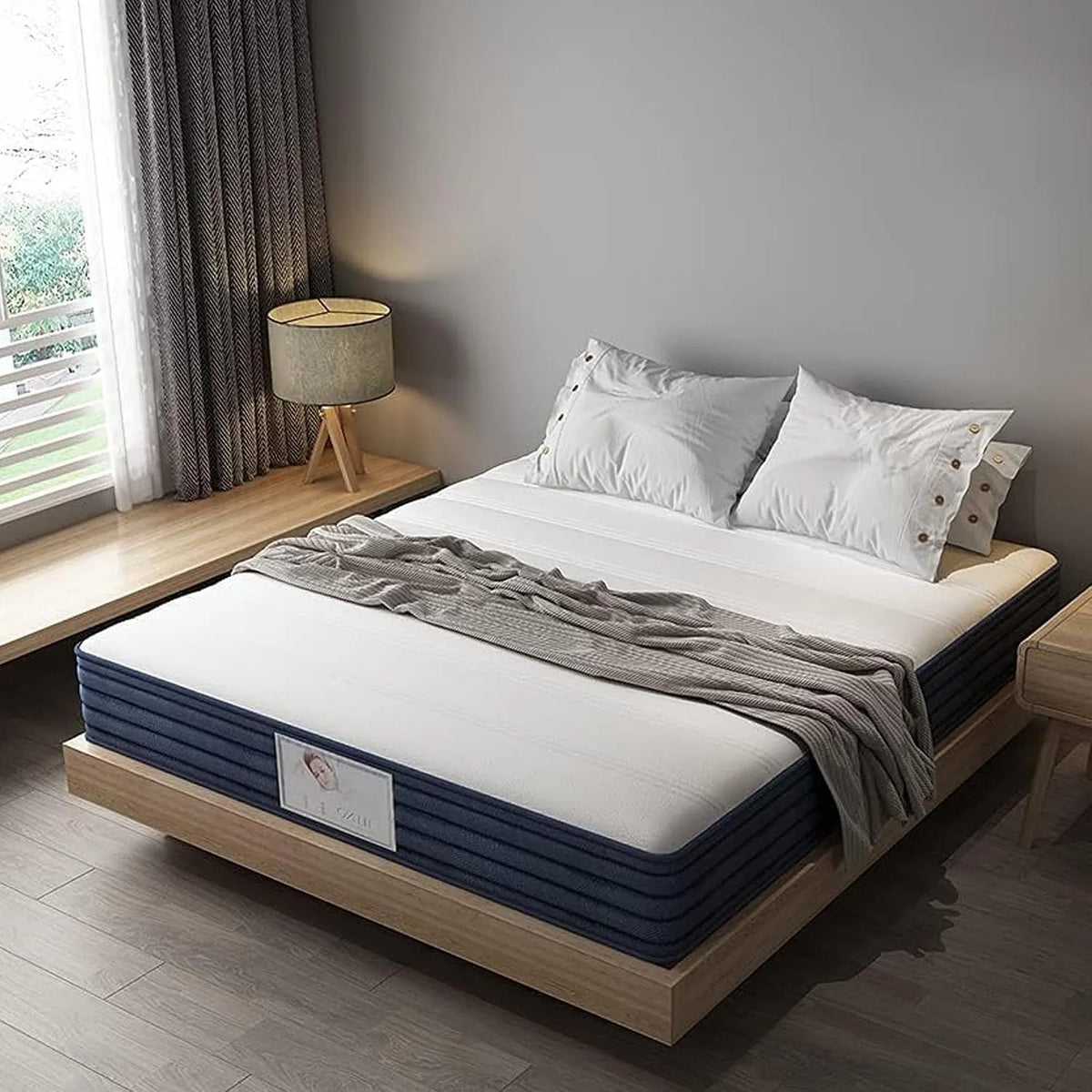 Matelas: rembourrage en mousse, 140 × 190 × 22cm