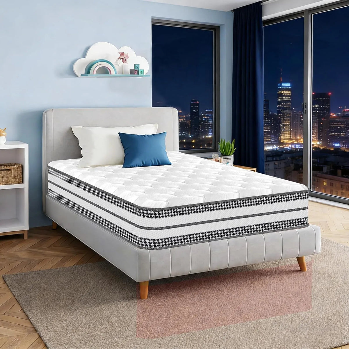 Matelas: TEX, respirant, rembourrage en mousse, 90 × 200, 26 cm