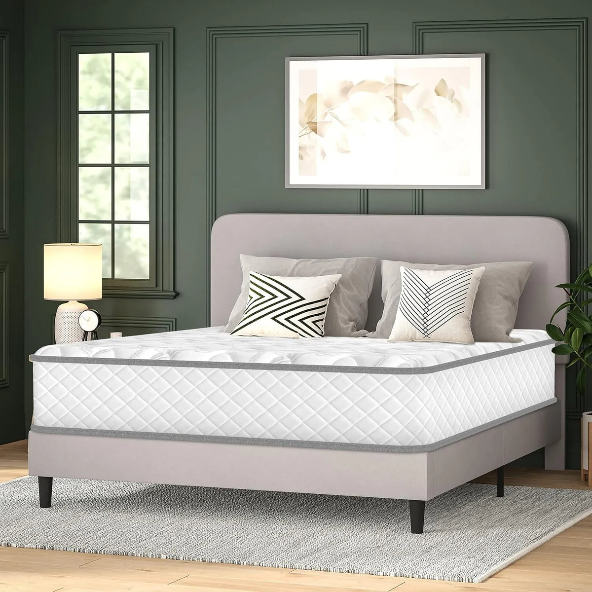 Matelas – Durable, rembourrage en mousse, isolé, 140 × 190 cm, 28cm, bleu