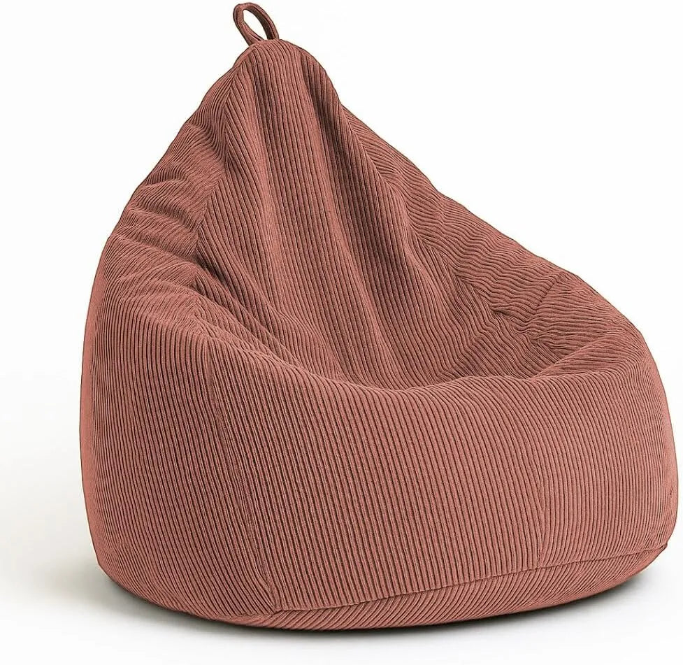 chilly pilley® Pouf en Velours côtelé avec Rembourrage EPS: avec coussins, 85 × 125, rose