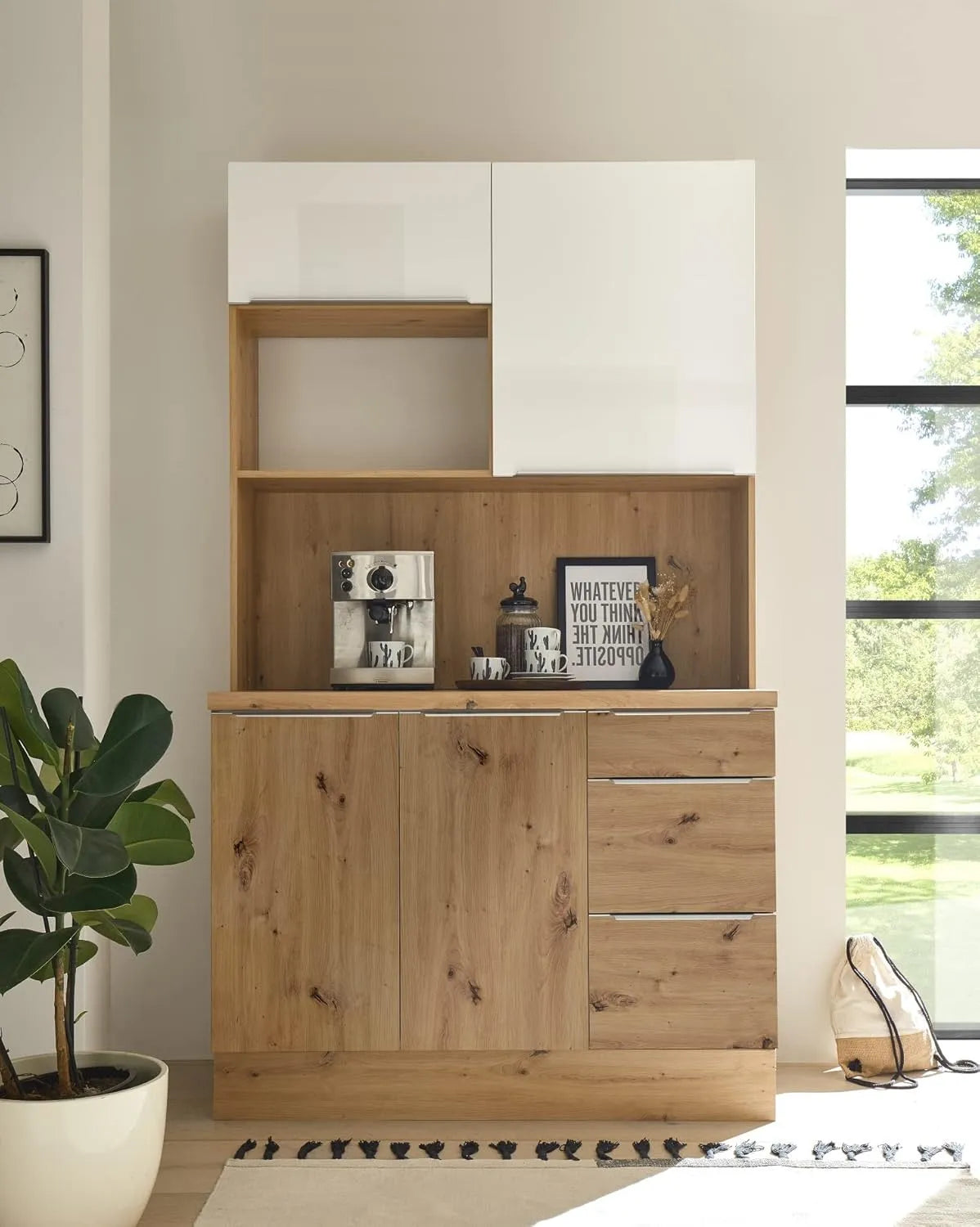 respekta Marleen kitchenette — en bois, 120 cm, blanc