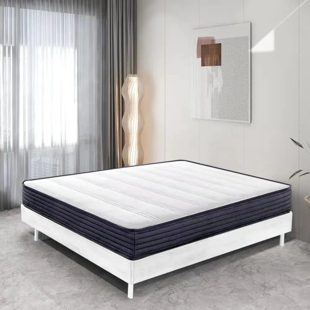 Sommier Tapissier 140x190 CM — réglable, 140 × 190 CM, 140 × 190CM, blanc, revêtement en tissu