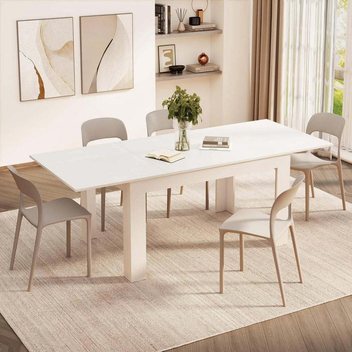 Mobili Fiver Table Extensible Cuisine: blanc