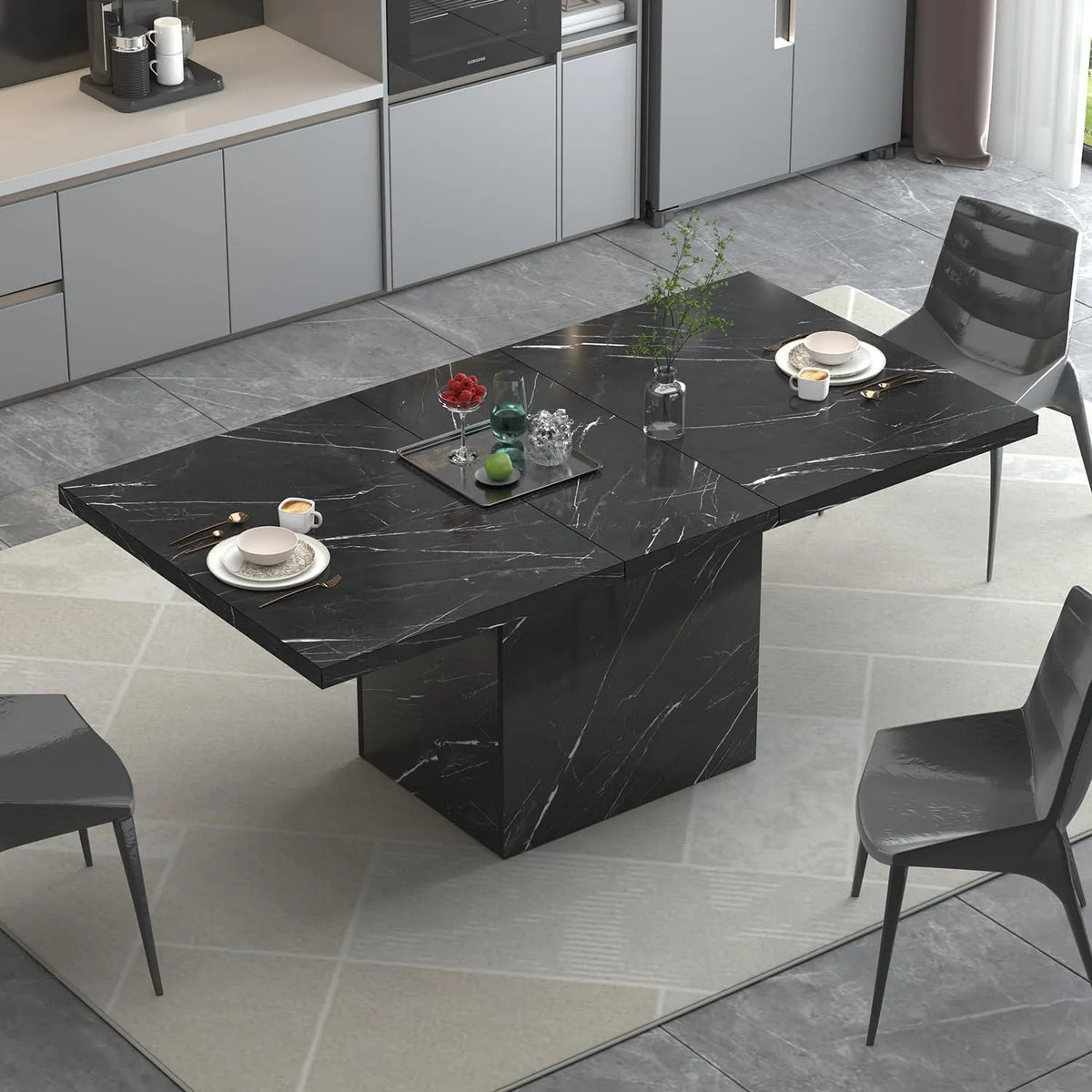 Bureau et table informatique — usage à domicile, 140 cm, noir