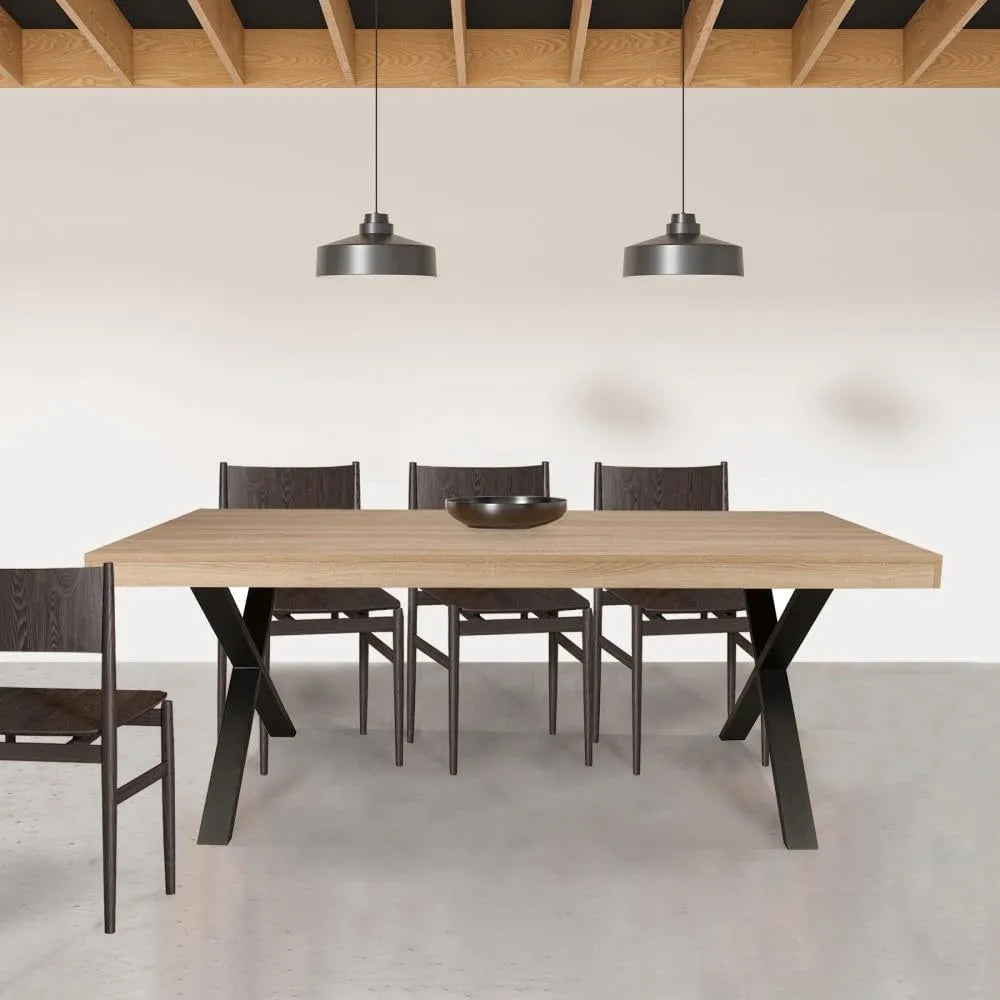 Weber INDUSTRIES Table à manger et table de salle à manger – 180 × 90 cm, blanc