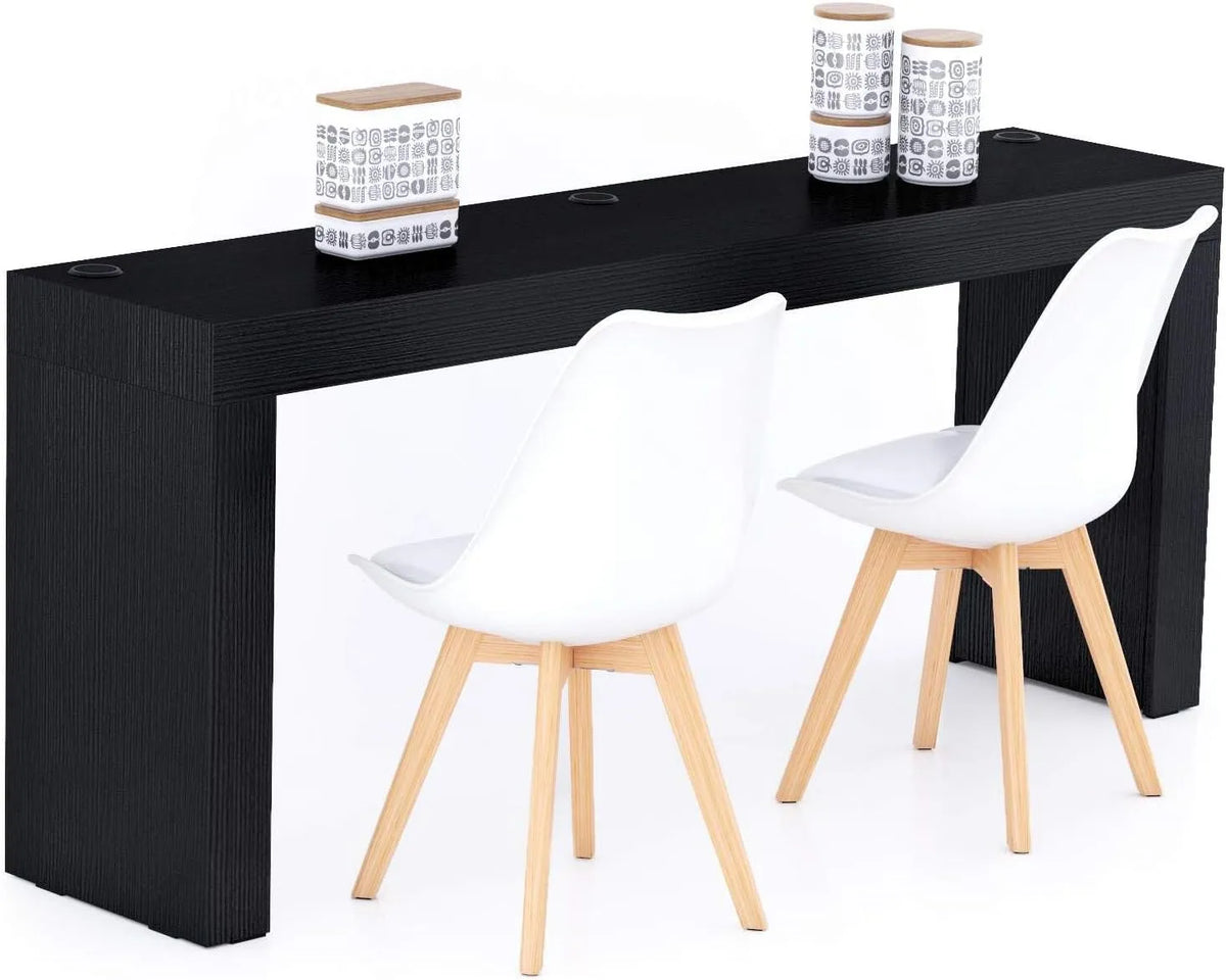 Mobili Fiver Table à manger et table de salle à manger: Evolution, 180 × 40, noir