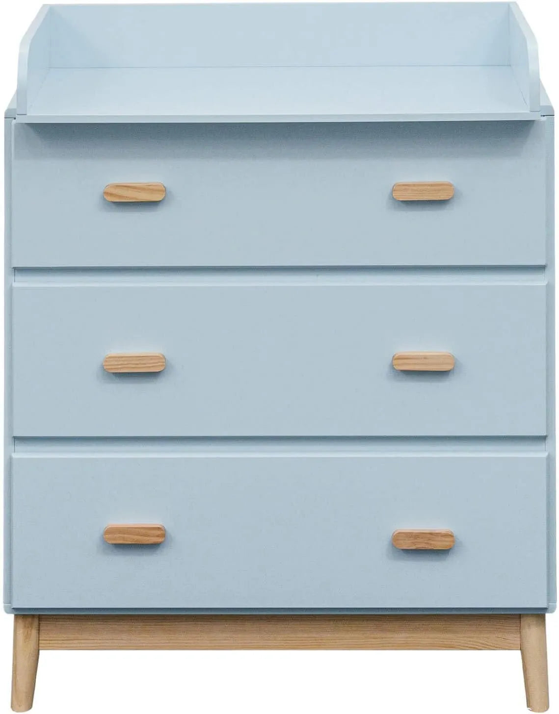 Rebecca Mobili Commode et meuble à tiroirs à Langer – RE7144, MDF, avec tiroirs, 3 Tiroirs, 100 × 80 × 42 cm, bleu