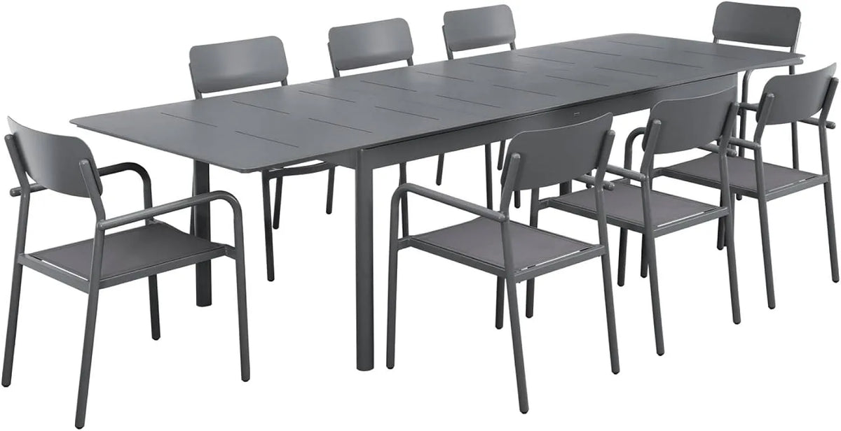 sweeek: en aluminium, 300 × 100 × 75.5 cm, anthracite, extensible