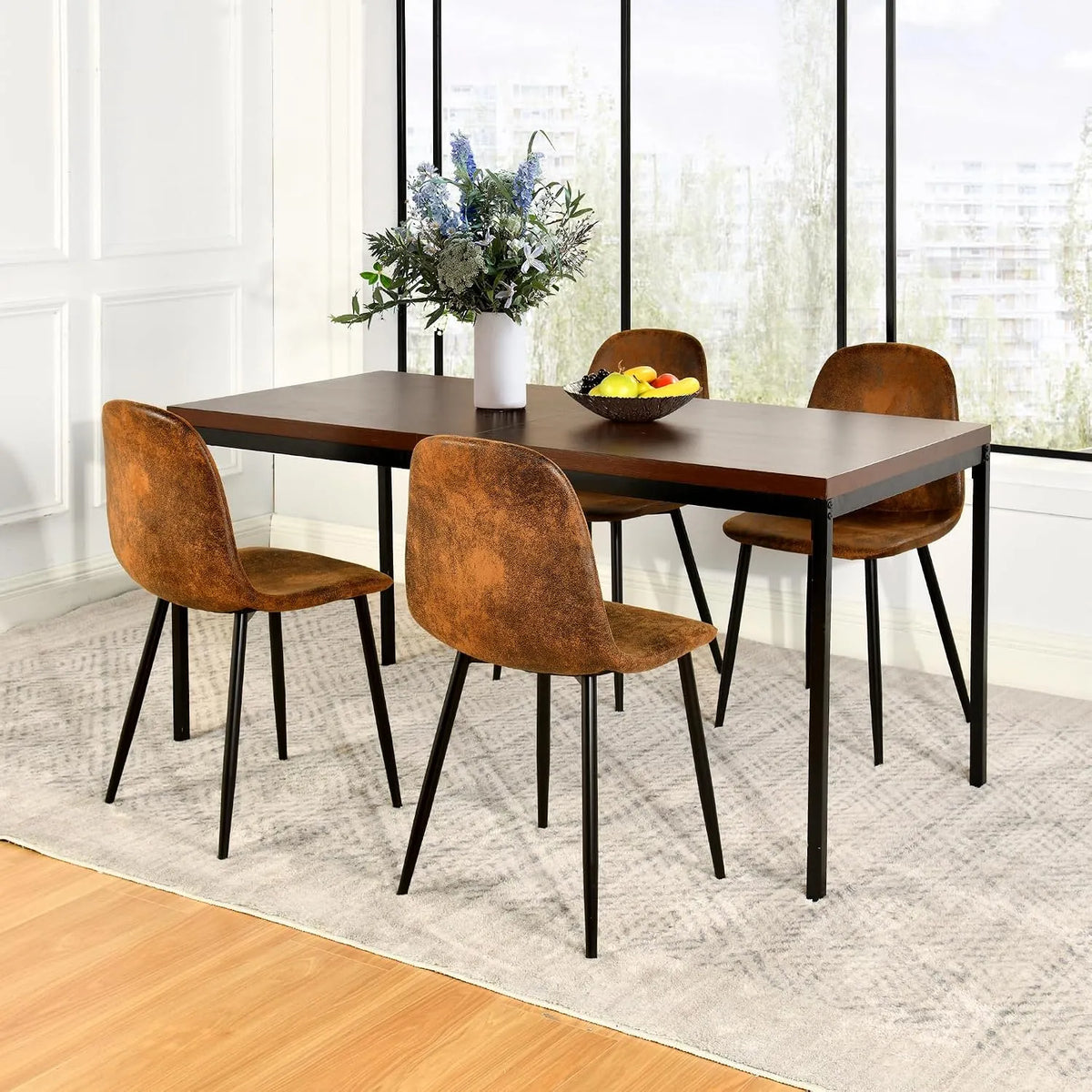 FurnitureR Table de conférence Moderne 120 x 70 cm — MDF, en métal, 120 × 70 cm