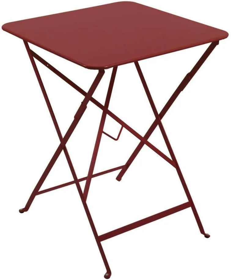 Fermob Table de jardin et table de terrasse Carrée Pliante Acier Laqué Piment d'espelette – en acier, 57cm