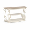 Console en bois et métal Blanc 120x40x80 cm