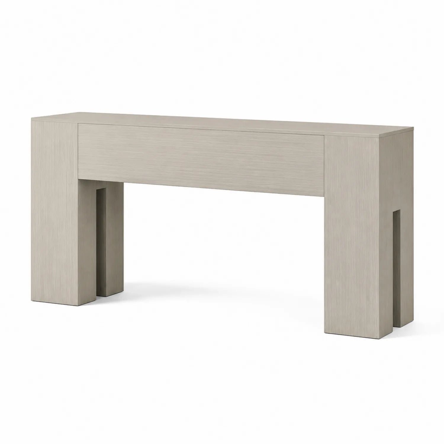 Table console en bois clair 120x30x80 cm