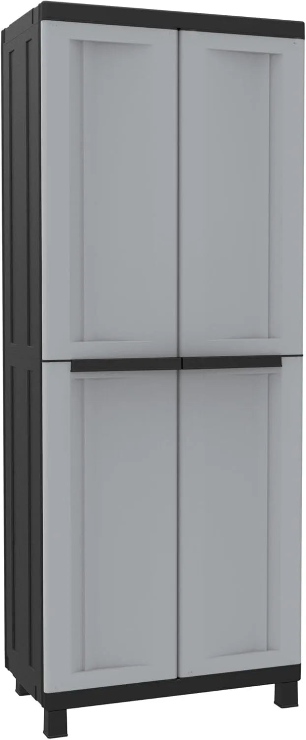 Armoire de rangement — 68 × 39 × 170 CM, gris