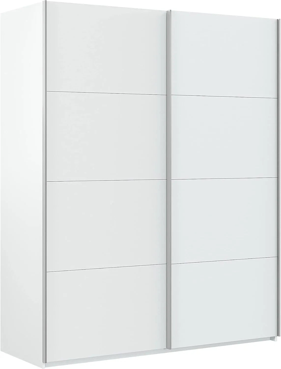 Armoire-penderie et garde-robe de rangement: avec tringle, avec étagères, 2 portes, 2 étagères, blanc