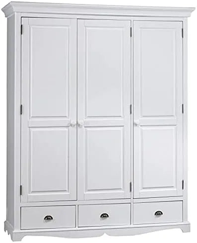 Armoire-penderie et garde-robe de rangement — 3 Portes, blanc