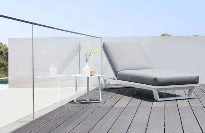 Bain de Soleil en Aluminium Haut de Gamme PAGINO Blanc