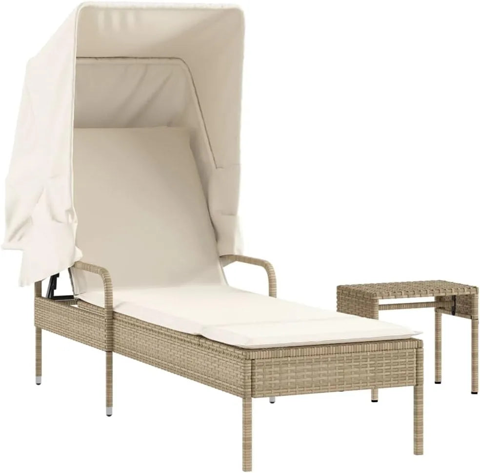 Chaise: réglable, beige, inclinable