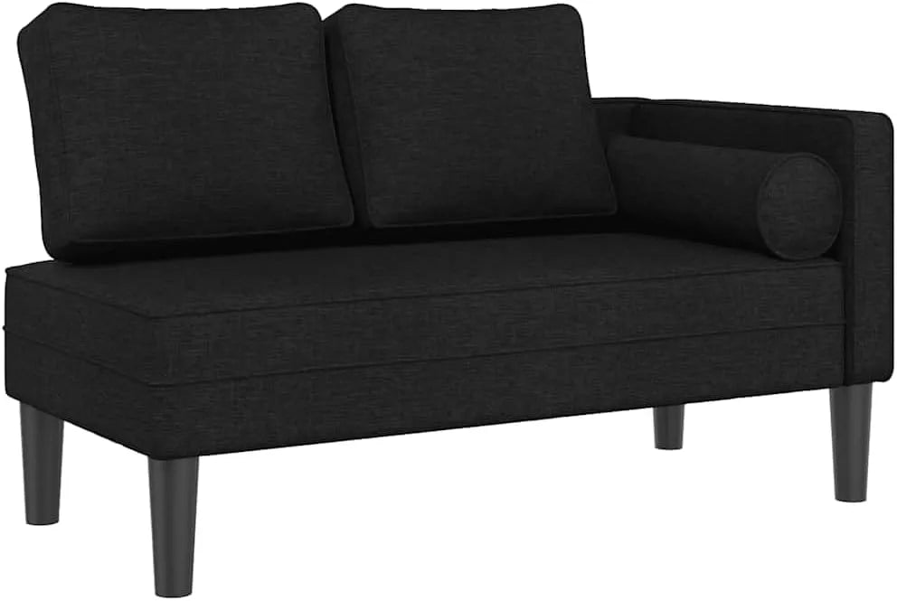 Chaise – revêtement en tissu, avec coussins, noir