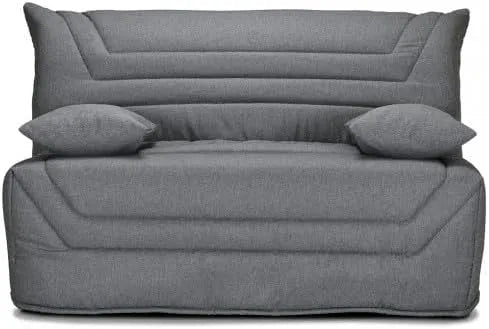BZ banquette en tissu 140x190cm: CARAMEL, revêtement en tissu, 140 × 190cm, gris
