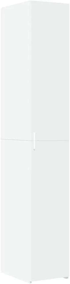 Armoire de rangement — en bois, avec rangement, 30 × 42, 5 × 185 cm, blanc
