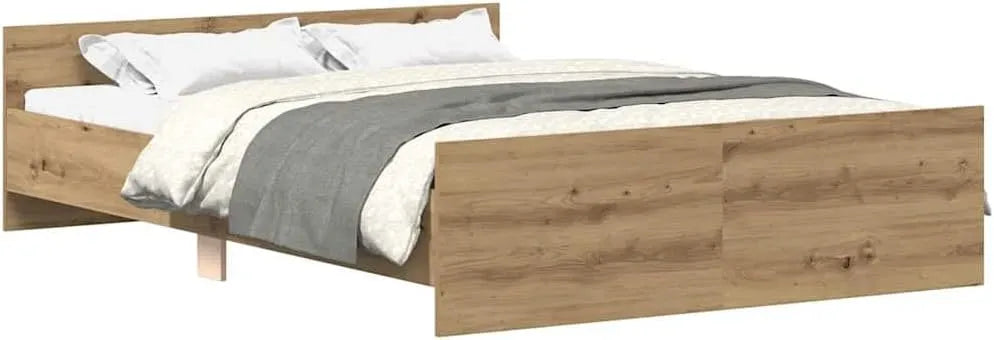Cadre de lit et structure de lit sans Matelas chêne Artisanal 140x190 cm – 140 × 190 cm
