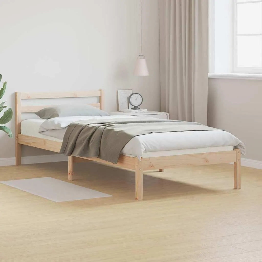 Cadre de lit et structure de lit marron 208 – en bois, 208, 6 × 157, 6 × 69, 4 cm