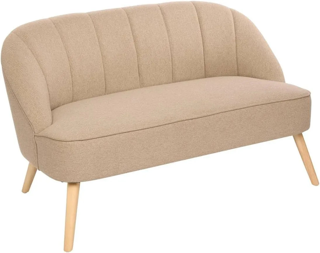 Canapé: revêtement en tissu, 2 Places, 72 × 72 × 126 cm, beige