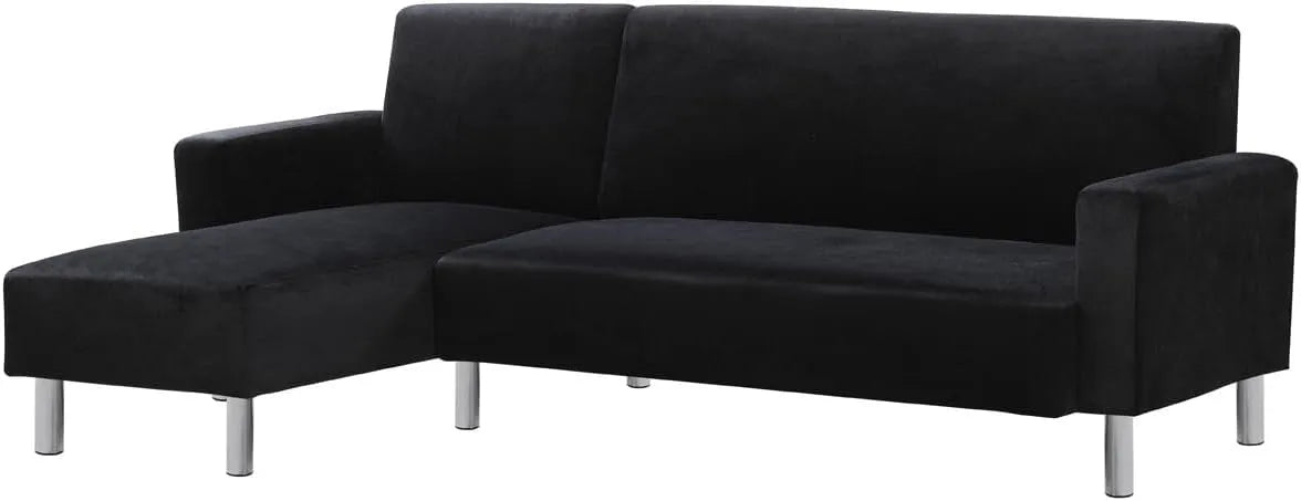 Canapé d'angle et canapé panoramique – réversible, revêtement en tissu, 4 Places, anthracite