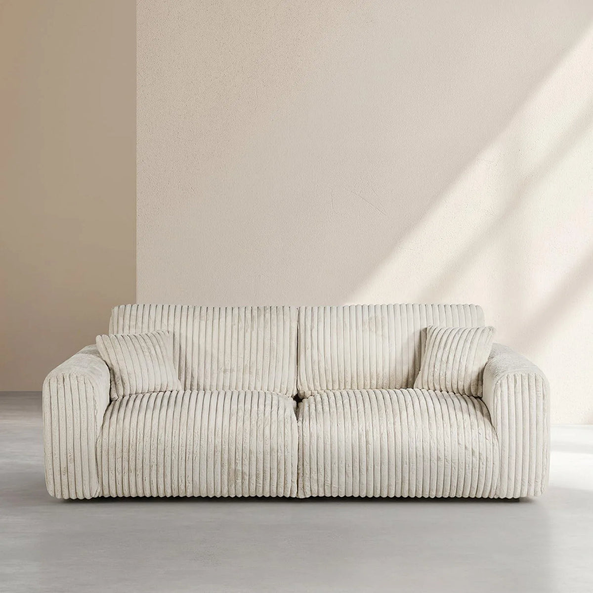 Canapé: revêtement en tissu, 4 Places, beige