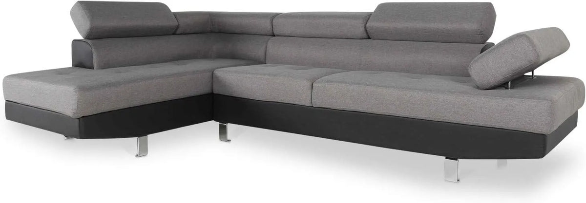 Canapé d'angle et canapé panoramique – DECO, angle gauche, gris