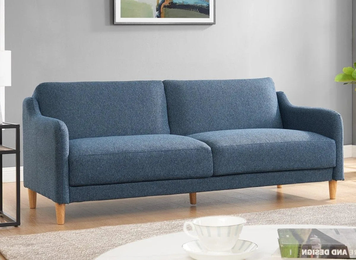 Canapé: revêtement en tissu, 3 Places, bleu
