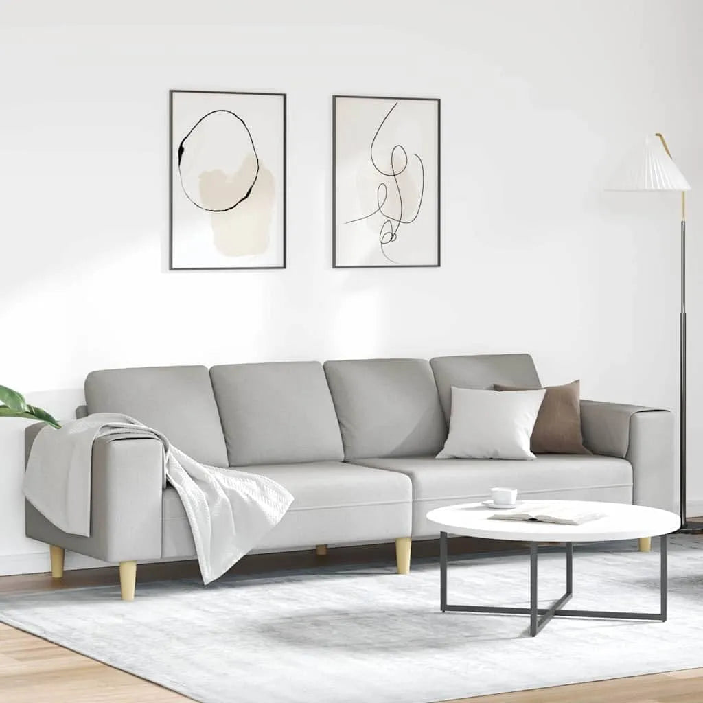 Canapé convertible et canapé-lit – respirant, revêtement en tissu, 4 places, 250 × 77 × 76 cm, gris