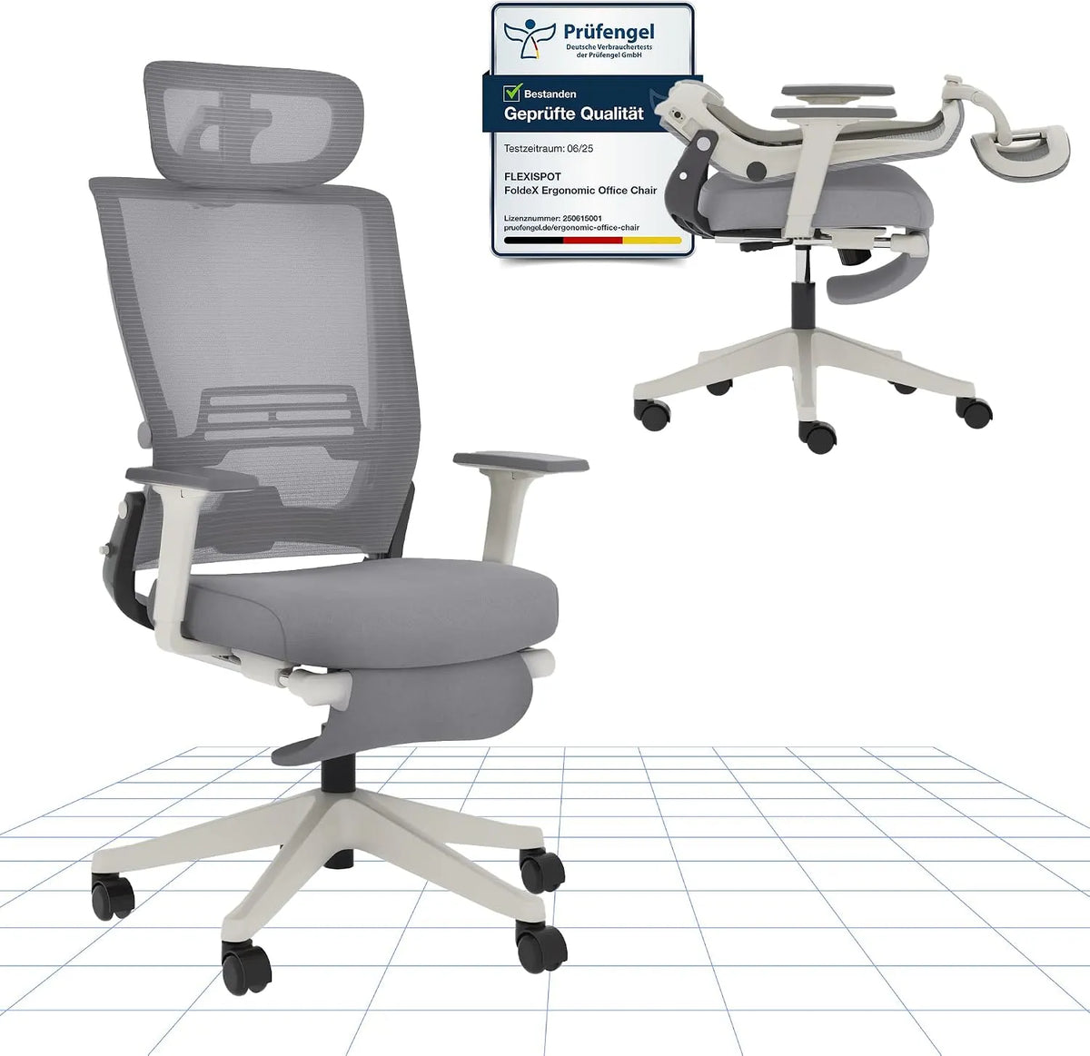 Bureau et table informatique: avec accoudoirs, réglable, gris