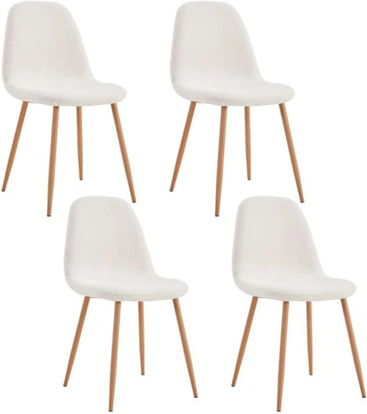 Chaise – DECO, revêtement bouclé, Lot de 4, HOME HD7622