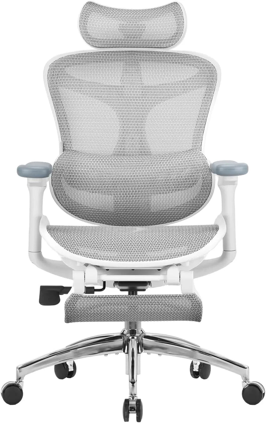 Bureau et table informatique – C300, technologie 3D/4D, avec accoudoirs, avec dossier, réglable, 150 kg, gris, SIHOO C300