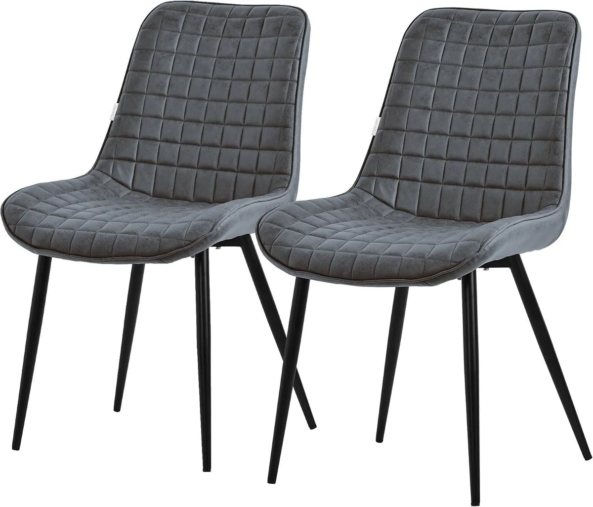 Bureau et table informatique – avec dossier, Lot de 2, anthracite, en métal