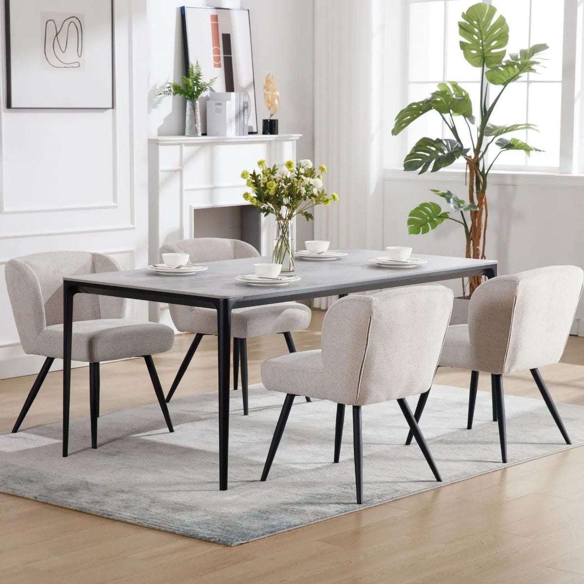 Chaise – en métal, Lot de 4