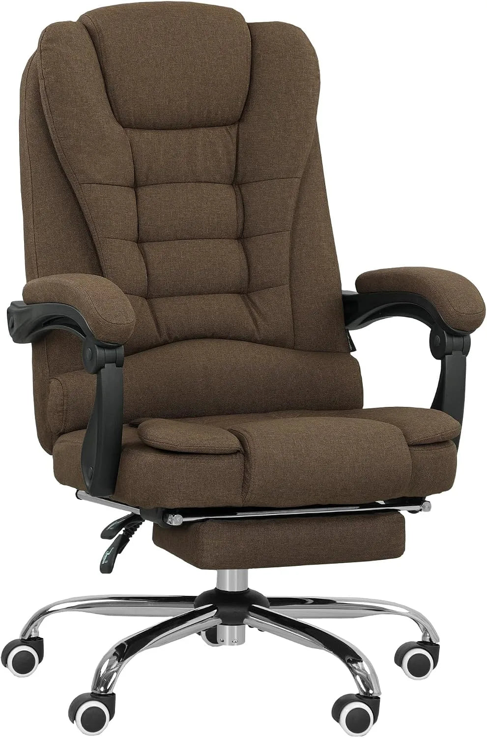 Bureau et table informatique — revêtement en tissu, avec dossier, réglable, 120 Kg, marron, inclinable